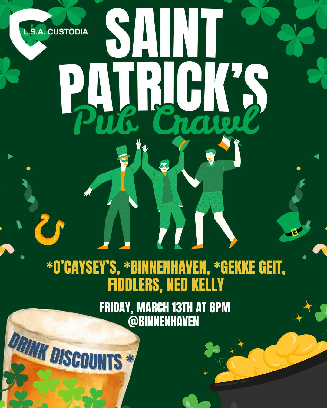 🍀 Lucky Pub Crawl Night